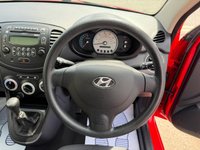 USED 2009 59 HYUNDAI I10 1.2 Comfort Hatchback 5dr Petrol Manual Euro 4 (77 bhp) IDEAL NEW DRIVER CAR + SERVICE HISTORY + FRESH SERVICE + NEW MOT + CHEAP AND ECO TO RUN + AVERAGE 56 MPG + &pound;35 ROAD TAX + INSURANCE GROUP 11 + SOLID RED COLOUR + SPEC INCLUDES ALLOY WHEELS, FRONT FOGLIGHTS, CLOTH INTERIOR, REMOTE LOCKING, ELECTRIC WINDOWS, A/C, CD/ RADIO/ AUX + 3 MONTHS WARRANTY + 12 MONTHS AA BREAKDOWN COVER INCLUDED