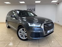 USED 2019 19 AUDI Q7 3.0 TDI V6 45 S line SUV 5dr Diesel Tiptronic quattro Euro 6 (s/s) (231 ps) BLACK DAKOTA LEATHER, SATELLITE NAVIGATION, CLIMATE CONTROL, ALLOY WHEELS, AUTO HOLD, ELECTRIC FOLDING MIRRORS, MULTI FUNCTION STEERING WHEEL, CRUISE CONTROL, ELECTRIC FRONT SEATS, FRONT & REAR PARKING SENSORS, RAIN SENSOR, DIGITAL COCKPIT, APPLE CARPLAY, BLUETOOTH, MATRIX LED LIGHTS,  DAB