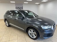 USED 2019 19 AUDI Q7 3.0 TDI V6 45 S line SUV 5dr Diesel Tiptronic quattro Euro 6 (s/s) (231 ps) BLACK DAKOTA LEATHER, SATELLITE NAVIGATION, CLIMATE CONTROL, ALLOY WHEELS, AUTO HOLD, ELECTRIC FOLDING MIRRORS, MULTI FUNCTION STEERING WHEEL, CRUISE CONTROL, ELECTRIC FRONT SEATS, FRONT & REAR PARKING SENSORS, RAIN SENSOR, DIGITAL COCKPIT, APPLE CARPLAY, BLUETOOTH, MATRIX LED LIGHTS,  DAB
