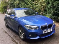 USED 2018 67 BMW 1 SERIES 1.5 116d M Sport Hatchback 5dr Diesel Manual Euro 6 (s/s) (116 ps) ESTORIL BLUE-CLOTH ALCANTARA-BLUETOOTH-SAT NAV-PARKING AID