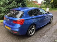 USED 2018 67 BMW 1 SERIES 1.5 116d M Sport Hatchback 5dr Diesel Manual Euro 6 (s/s) (116 ps) ESTORIL BLUE-CLOTH ALCANTARA-BLUETOOTH-SAT NAV-PARKING AID