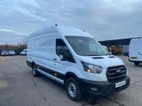 USED 2023 23 FORD TRANSIT 2.0 TDCI T350 LEADER ECOBLUE L4 H3 XLWB JUMBO H/ROOF RWD 130BHP. 79K MILES. FINANCE. PX 1 OWNER. L4 JUMBO. 79K MLS. LEADER MODEL. FINANCE.