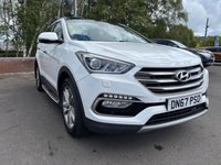 USED 2017 67 HYUNDAI SANTA FE 2.2 CRDi Blue Drive Premium SE SUV 5dr Diesel Manual 4WD Euro 6 (s/s) (7 Seat) (200 ps) DIESEL 7 SEATER, LEATHER SEATS, 5 SERVICE STAMPS, SAT NAV