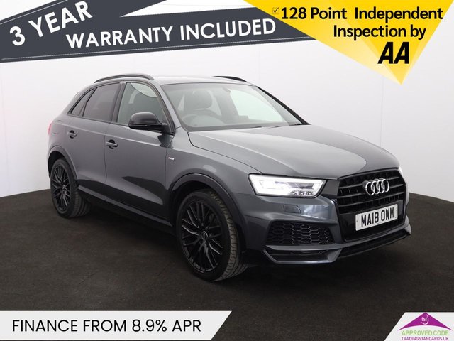View our Audi Q3 1.4 TFSI CoD Black Edition SUV 5dr Petrol S Tronic Euro 6 (s/s) (150 ps)