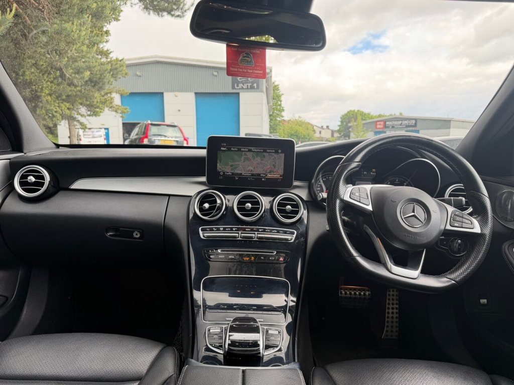 USED 2017 17 MERCEDES-BENZ C-CLASS 1.6 C200d AMG Line (Premium Plus) Saloon 4dr Diesel G-Tronic+ Euro 6 (s/s) (136 ps) PAN ROOF, SAT NAV, H/LEATHER