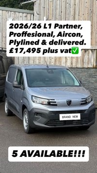 USED 2026 26 PEUGEOT PARTNER 1.5 Professional Plus Panel Van 5dr Diesel Manual M Euro 6 (s/s) (100 ps) 