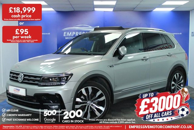 View our Volkswagen Tiguan 2.0 TDI R-Line Tech SUV 5dr Diesel DSG 4Motion Euro 6 (s/s) (150 ps)