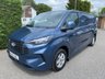 USED 2025 25 FORD TRANSIT CUSTOM 320 LIMITED L2 LWB 2.0 ECOBLUE 136BHP One Company Owner, 19000 Miles, Ford Warranty Till March 2028, Popular High Specification Limited Model In Stunning Chrome Blue!