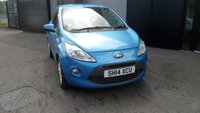 USED 2014 14 FORD KA 1.2 Zetec Hatchback 3dr Petrol Manual Euro 6 (s/s) (69 ps)&pound;35 TAX,FSH,ALLOYS,2 KEYS. LONG MOT,CD STEREO,FRONT FOG LIGHTS