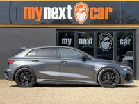 USED 2022 03 AUDI RS3 2.5 TFSI Carbon Black Sportback 5dr Petrol S Tronic quattro Euro 6 (s/s) (400 ps) INSANE AUDI RS3 + QST STAGE 2 PLUS TUNING/REMAP + AEM METH INJECTION KIT + FORGE BLOWOFF VALVE + QST RACE DOWNPIPE + RACINGLINE DOGBONE MOUNT INSERT + FORGE MOTORSPORT INTERCOOLER + H&R LOWERING SPRINGS AND SPACERS + EIBACH LOWERING SPRINGS & 12MM KW SPACERS + UPGRADED MECHATRONIC VTS + FERRODO DS2500 FRONT PADS WITH BRAIDED LINE AND UPGRADED BRAKE FLUID + RECENT HALDEX AND FULL SERVICE + ONLY DONE 400 MILES SINCE TUNING AND MODIFICATIONS + 4 NEW MICHELIN PILOT 4S TYRES + OVER &pound;15KS WORTH OF MOD