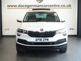 USED 2018 18 SKODA KAROQ 1.5 TSI Edition SUV 5dr Petrol Manual Euro 6 (s/s) (150 ps) HIGH SPECIFICATION KAROQ - COMES WITH A FULL SERVICE HISTORY + PANORAMIC GLASS SUNROOF + SATELLITE NAVIGATION +  DAB DIGITAL RADIO + BLUETOOTH CONNECTIVITY + APPS CONTROL + IN CAR ENTERTAINMENT WITH TOUCH SCREEN MEDIA DISPLAY + LEATHER MULTI FUNCTION STEERING WHEEL + AUTOMATIC FULL LED HEADLIGHTS + LED DAY TIME RUNNING LIGHTS + HILL HOLD START ASSIST + ECO START / STOP FUNCTION + ADAPTIVE CRUISE CONTROL + SELECTABLE DRIVING MODES + FRONT AND REAR PARKING SENSORS + PRIVACY GLASS + DUAL ZONE CLIMA