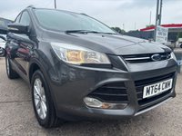 USED 2014 64 FORD KUGA 2.0 TDCi Titanium SUV 5dr Diesel Manual 2WD Euro 6 (s/s) (150 ps) FSH + CAMBELT DONE 2025 + HALTH LEATHER SEATS + CRUISE + PARKING SENSORS