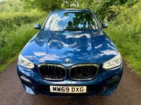 USED 2019 69 BMW X3 2.0 20d M Sport SUV 5dr Diesel Automatic xDrive Euro 6 (s/s) (190 ps) + SERVICE HISTORY + 20" ALLOY WHEELS + AUTOMATIC GEARBOX + X-DRIVE (4 WHEEL DRIVE) + DAYTIME RUNNING LIGHTS + HARMAN / KARDON SOUND SYSTEM + SATELLITE NAVIGATION + FULL BLACK LEATHER SEATS + HEATED FRONT SEATS + AUTO HEADLIGHTS + FRONT AND REAR PARKING SENSORS + REAR CAMERA + DUAL CLIMATE CONTROL + CRUISE CONTROL + BLUETOOTH / TELEPHONE PREPARATION + RADIO / USB / DAB / MP3 PLAYER + MUCH MUCH MORE...