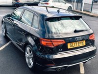USED 2017 17 AUDI A3 1.6 TDI S line Sportback 5dr Diesel Manual Euro 6 (s/s) (110 ps) 