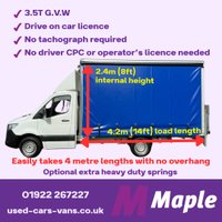 USED 2022 22 MERCEDES-BENZ SPRINTER 2.0 315Cdi 3.5t. Lwb 4.2m x 2.4m Int. Height Curtainside Tail Lift, Eu 6, 150Bhp Only 34532 Miles from New, Free Del