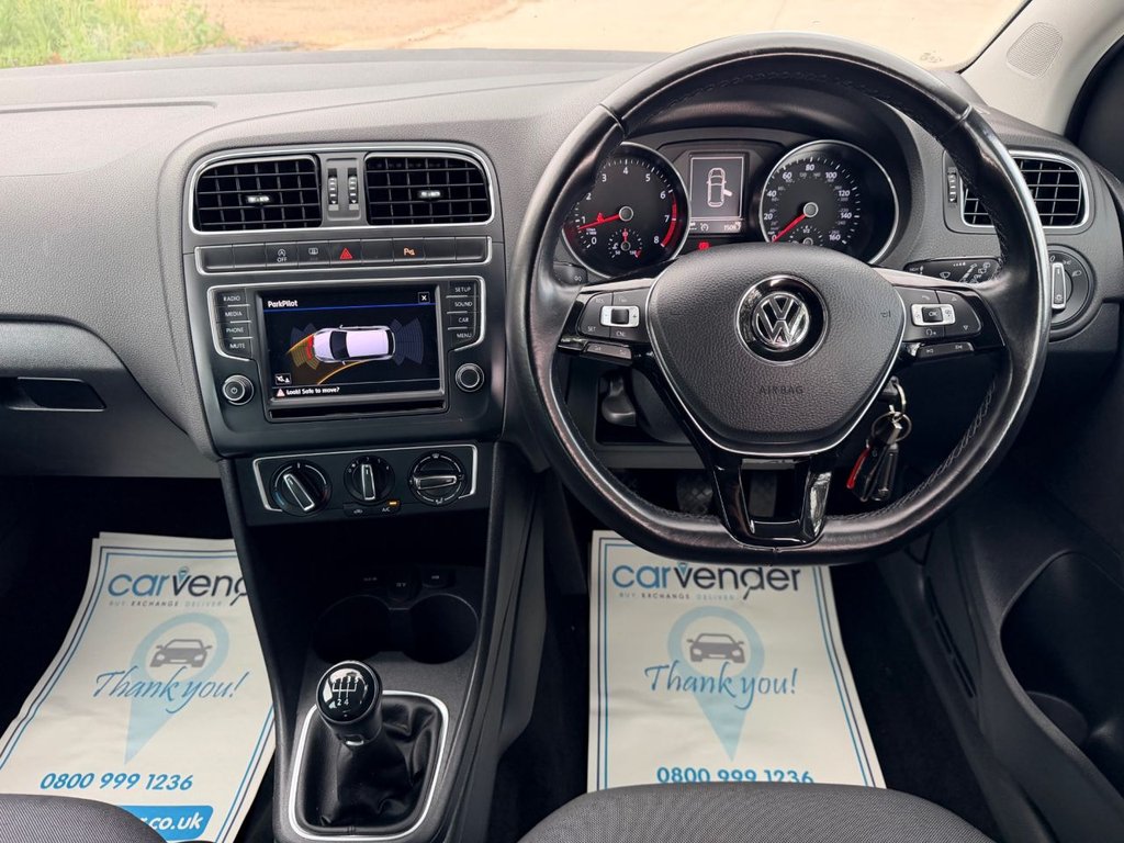 USED 2016 66 VOLKSWAGEN POLO 1.2 TSI BlueMotion Tech Match Hatchback 5dr Petrol Manual Euro 6 (s/s) (90 ps) 9 Services|&pound;20 Road Tax|Rear & Front Sensors|