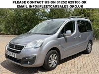 USED 2016 16 PEUGEOT PARTNER TEPEE 1.6 BlueHDi Allure MPV 5dr Diesel ETG Euro 6 (s/s) (100 ps) This 2016 Peugeot Partner Tepee Allure Automatic in Metallic Grey has covered only 39k miles and comes with a full service history, recently serviced in April 2026.  Reverse camera & parking sensors - Cruise control - Bluetooth - Climate control - Electric folding mirrors  With an MOT until June 2027 and being ULEZ & CAZ compliant, it&rsquo;s a practical and easy-to-drive family MPV ready to go.