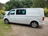 USED 2022 22 VOLKSWAGEN TRANSPORTER 2.0 TDI T32 Highline Kombi Double Cab 5dr Diesel Manual FWD LWB Euro 6 (s/s) (150 ps) 6 Seat, LWB, Satnav, Rear Camera