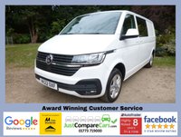 USED 2022 22 VOLKSWAGEN TRANSPORTER 2.0 TDI T32 Highline Kombi Double Cab 5dr Diesel Manual FWD LWB Euro 6 (s/s) (150 ps) 6 Seat, LWB, Satnav, Rear Camera