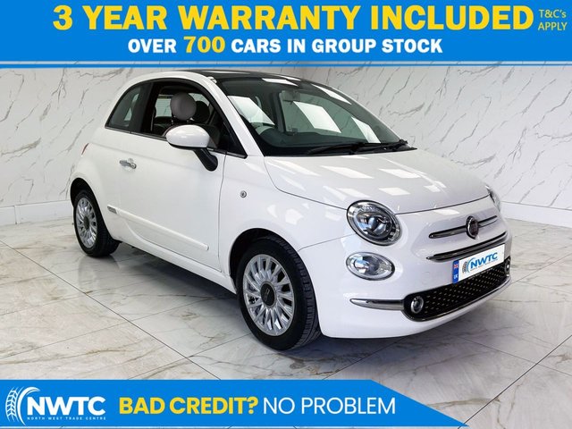 View our Fiat 500 1.2 Lounge Hatchback 3dr Petrol Manual Euro 6 (s/s) (69 bhp) 1 FORMER OWNER!