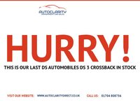 USED 2020 20 DS AUTOMOBILES DS 3 CROSSBACK 1.2 PureTech Performance Line Crossback 5dr Petrol Manual Euro 6 (s/s) (100 ps) 