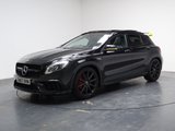 USED 2017 67 MERCEDES-BENZ GLA 2.0 GLA45 AMG Yellow Night Edition SUV 5dr Petrol SpdS DCT 4MATIC Euro 6 (s/s) (381 ps) FULL MERC HISTORY+PAN ROOF