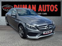USED 2018 18 MERCEDES-BENZ C-CLASS 2.1 C220d AMG Line Saloon 4dr Diesel G-Tronic+ Euro 6 (s/s) (170 ps) REVERSING CAMERA+ PARKING SEMSORS+ DAYTIME RUNNING LIGHTS+ FULL LEATHER TRIM+ AMG LINE FRONT BUMPER AND GRILL+ AMG ALLOY WHEELS+ led LIGHTS+ SPORT BODY STYLING+ W205 FACELIFT SHAPE+ PADDLE SHIFTERS+ DAB+ BLUETOOTH+ SAT NAV+ DUAL CLIMATE CONTROL+ FOLDING MIRRORS+ FRONT HEATED SEATS+ 18 INCH ALLOY WHEELS+