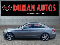 USED 2018 18 MERCEDES-BENZ C-CLASS 2.1 C220d AMG Line Saloon 4dr Diesel G-Tronic+ Euro 6 (s/s) (170 ps) REVERSING CAMERA+ PARKING SEMSORS+ DAYTIME RUNNING LIGHTS+ FULL LEATHER TRIM+ AMG LINE FRONT BUMPER AND GRILL+ AMG ALLOY WHEELS+ led LIGHTS+ SPORT BODY STYLING+ W205 FACELIFT SHAPE+ PADDLE SHIFTERS+ DAB+ BLUETOOTH+ SAT NAV+ DUAL CLIMATE CONTROL+ FOLDING MIRRORS+ FRONT HEATED SEATS+ 18 INCH ALLOY WHEELS+
