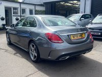 USED 2018 18 MERCEDES-BENZ C-CLASS 2.1 C220d AMG Line Saloon 4dr Diesel G-Tronic+ Euro 6 (s/s) (170 ps) REVERSING CAMERA+ PARKING SEMSORS+ DAYTIME RUNNING LIGHTS+ FULL LEATHER TRIM+ AMG LINE FRONT BUMPER AND GRILL+ AMG ALLOY WHEELS+ led LIGHTS+ SPORT BODY STYLING+ W205 FACELIFT SHAPE+ PADDLE SHIFTERS+ DAB+ BLUETOOTH+ SAT NAV+ DUAL CLIMATE CONTROL+ FOLDING MIRRORS+ FRONT HEATED SEATS+ 18 INCH ALLOY WHEELS+