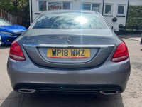 USED 2018 18 MERCEDES-BENZ C-CLASS 2.1 C220d AMG Line Saloon 4dr Diesel G-Tronic+ Euro 6 (s/s) (170 ps) REVERSING CAMERA+ PARKING SEMSORS+ DAYTIME RUNNING LIGHTS+ FULL LEATHER TRIM+ AMG LINE FRONT BUMPER AND GRILL+ AMG ALLOY WHEELS+ led LIGHTS+ SPORT BODY STYLING+ W205 FACELIFT SHAPE+ PADDLE SHIFTERS+ DAB+ BLUETOOTH+ SAT NAV+ DUAL CLIMATE CONTROL+ FOLDING MIRRORS+ FRONT HEATED SEATS+ 18 INCH ALLOY WHEELS+