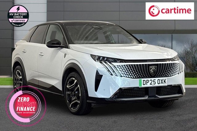 View our Peugeot E-3008 73kWh GT SUV 5dr Electric Auto (210 ps) Reverse Camera, Front / Rear Parking Sensors, Heated Front Seats, Heated Steering Wheel, 19in Alloys