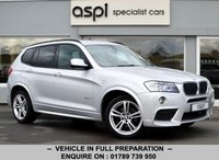 USED 2012 12 BMW X3 2.0 20d M Sport SUV 5dr Diesel Steptronic xDrive Euro 5 (s/s) (184 ps) BLACK NAVADA LEATHER, SATELLITE NAVIGATION, CLIMATE CONTROL, HEATED FRONT SEATS, BLUETOOTH, KEYLESS, ROOF RAILS, TOWBAR, REAR PRIVACY GLASS, MULTI FUNCTION STEERING WHEEL, CRUISE CONTROL, PERFORMANCE CONTROL, M SPORTS PACKAGE, SUN PROTECTION GLAZING, SPORT SEATS, RAIN SENSOR, XENONS, ADAPTIVE HEADLIGHTS, LIGHTS PACKAGE, HIGH BEAM ASSISTANT, BMW ASSIST, BMW ONLINE & TELESERVICES, USB DEVICES, M LEATHER STEERING WHEEL, M AERODYNAMICS PACKAGE, HIGH GLOSS SHADOW LINE, M DOUBLE SPOKE ALLOY WHEELS
