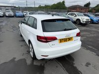 USED 2018 68 AUDI A3 1.5 Petrol (TFSI), CoD 35, Sport Edition, Sportback, Manual, Euro 6. FULL 12 MONTH MOT WITH EVERY CAR