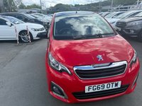 USED 2019 69 PEUGEOT 108 1.0 Petrol, Allure Edition, 5 Door, Hatchback, Manual, Euro 6. FULL 12 MONTH MOT WITH EVERY CAR