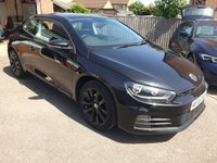 USED 2016 66 VOLKSWAGEN SCIROCCO 1.4 TSI BlueMotion Tech Hatchback 3dr Petrol Manual Euro 6 (s/s) (125 ps) Black with Black Alloys 3-Dr 1.4Lt petrol Manual .