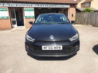 USED 2016 66 VOLKSWAGEN SCIROCCO 1.4 TSI BlueMotion Tech Hatchback 3dr Petrol Manual Euro 6 (s/s) (125 ps) Black with Black Alloys 3-Dr 1.4Lt petrol Manual .