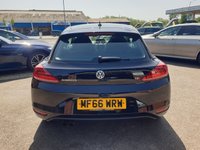 USED 2016 66 VOLKSWAGEN SCIROCCO 1.4 TSI BlueMotion Tech Hatchback 3dr Petrol Manual Euro 6 (s/s) (125 ps) Black with Black Alloys 3-Dr 1.4Lt petrol Manual .