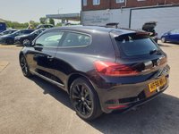 USED 2016 66 VOLKSWAGEN SCIROCCO 1.4 TSI BlueMotion Tech Hatchback 3dr Petrol Manual Euro 6 (s/s) (125 ps) Black with Black Alloys 3-Dr 1.4Lt petrol Manual .