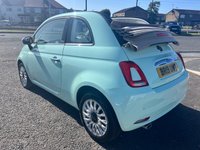 USED 2019 19 FIAT 500C 1.2 Lounge Convertible 2dr Petrol Dualogic Euro 6 (s/s) (69 bhp) 2 OWNERS FROM NEW* SOFT TOP IVORY ROOF* SUNROOF* AUTOMATIC* PARKING SENSORS* CRUISE CONTROL* AUTO START / STOP* AIR CON* BLUETOOTH PHONE AND AUDIO* DAB