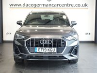 USED 2019 19 AUDI Q3 1.5 TFSI CoD 35 S line SUV 5dr Petrol S Tronic Euro 6 (s/s) (150 ps) VIRTUAL COCKPIT DIGITAL DASH DISPLAY + SATELLITE NAVIGATION + APPLE CARPLAY / ANDROID AUTO + BLUETOOTH CONNECTIVITY + DAB DIGITAL RADIO + CRUISE CONTROL + AUTOMATIC LED HEADLIGHTS + IN CAR ENTERTAINMENT WITH TOUCH SCREEN MEDIA DISPLAY + LANE ASSIST + BLIND SPOT ASSIST + DUAL ZONE CLIMATE CONTROL + AIR CONDITIONING + ECO STOP START SYSTEM + LED DAY TIME RUNNING LIGHTS + LEATHER MULTI FUNCTIONAL STEERING WHEEL + PARKING SENSORS + SELECTABLE DRIVING MODES + AUTOMATIC WIPERS WITH RAIN SENSOR