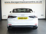 USED 2019 69 AUDI A5 2.0 TFSI 40 S line Sportback 5dr Petrol S Tronic Euro 6 (s/s) (190 ps) BEAUTIFUL, HIGH QUALITY AUDI - COMES WITH A COMPREHENSIVE AUDI MAIN DEALER SERVICE HISTORY + SATELLITE NAVIGATION + BLUETOOTH PHONE AND MEDIA CONNECTIVITY + APPLE CARPLAY / ANDROID AUTO + IN CAR ENTERTAINMENT MEDIA DISPLAY + APPS CONTROL + AUTOMATIC LED HEADLIGHTS + DAB DIGITAL RADIO + THREE ZONE CLIMATE CONTROL + AIR CONDITIONING + KEYLESS START + ECO STOP/START SYSTEM + FRONT AND REAR PARKING SENSORS + 19 INCH ALLOY WHEELS + PRIVACY GLASS + SELECTABLE DRIVING MODES + AUTOMATIC WIPERS WITH RAIN