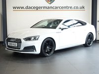 USED 2019 69 AUDI A5 2.0 TFSI 40 S line Sportback 5dr Petrol S Tronic Euro 6 (s/s) (190 ps) BEAUTIFUL, HIGH QUALITY AUDI - COMES WITH A COMPREHENSIVE AUDI MAIN DEALER SERVICE HISTORY + SATELLITE NAVIGATION + BLUETOOTH PHONE AND MEDIA CONNECTIVITY + APPLE CARPLAY / ANDROID AUTO + IN CAR ENTERTAINMENT MEDIA DISPLAY + APPS CONTROL + AUTOMATIC LED HEADLIGHTS + DAB DIGITAL RADIO + THREE ZONE CLIMATE CONTROL + AIR CONDITIONING + KEYLESS START + ECO STOP/START SYSTEM + FRONT AND REAR PARKING SENSORS + 19 INCH ALLOY WHEELS + PRIVACY GLASS + SELECTABLE DRIVING MODES + AUTOMATIC WIPERS WITH RAIN