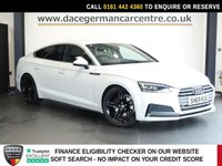 USED 2019 69 AUDI A5 2.0 TFSI 40 S line Sportback 5dr Petrol S Tronic Euro 6 (s/s) (190 ps) BEAUTIFUL, HIGH QUALITY AUDI - COMES WITH A COMPREHENSIVE AUDI MAIN DEALER SERVICE HISTORY + SATELLITE NAVIGATION + BLUETOOTH PHONE AND MEDIA CONNECTIVITY + APPLE CARPLAY / ANDROID AUTO + IN CAR ENTERTAINMENT MEDIA DISPLAY + APPS CONTROL + AUTOMATIC LED HEADLIGHTS + DAB DIGITAL RADIO + THREE ZONE CLIMATE CONTROL + AIR CONDITIONING + KEYLESS START + ECO STOP/START SYSTEM + FRONT AND REAR PARKING SENSORS + 19 INCH ALLOY WHEELS + PRIVACY GLASS + SELECTABLE DRIVING MODES + AUTOMATIC WIPERS WITH RAIN