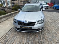 USED 2014 64 SKODA SUPERB 2.0 TDI Elegance Estate 5dr Diesel Manual Euro 5 (s/s) (170 ps) 72000 Miles Full Service History+Full Leather+Heated Seats+Navigation+Towbar Fitted