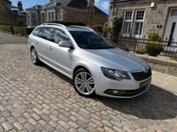 USED 2014 64 SKODA SUPERB 2.0 TDI Elegance Estate 5dr Diesel Manual Euro 5 (s/s) (170 ps) 72000 Miles Full Service History+Full Leather+Heated Seats+Navigation+Towbar Fitted