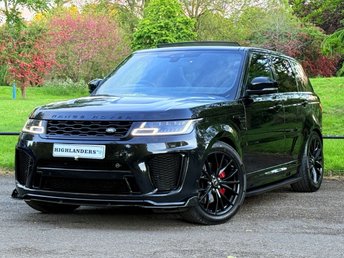 2018 LAND ROVER RANGE ROVER SPORT 5.0 P575 V8 SVR BLACK PACK PANORAMIC SUNROOF MERIDIAN HEATED SEATS SAT NAV CAMERA STEPS SUV 5DR PETROL 4WD EURO 6 (S/S) (575 PSI) &pound;33490.00