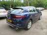 USED 2018 18 ALFA ROMEO STELVIO 2.0T Speciale SUV 5dr Petrol Automatic Q4 All Wheel Drive Euro 6 (s/s) (280 ps) *&pound;1,675 of factory fitted optional extras including; Montecarlo Blue paintwork, Rear Backup Camera, Aluminium Roof Bar & Compact Spare Tyre*