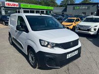 USED 2023 23 PEUGEOT PARTNER White 1.5 BlueHDi Professional Premium+ van, 46,550 miles, Euro 6, 6-Speed manual, 8in touchscreen, CarPlay/Android Auto, Cruise, A/C. Plus VAT @ 20%! This 2023 Peugeot Partner van is a superb example, having had only one owner from new. It is a 1.5 BlueHDi 1000 Professional Premium + Standard Panel Van SWB Euro 6 (s/s) 5dr, powered by an efficient 1.5 litre diesel engine delivering 102 bhp. This model comes with a 3 month warranty for your peace of mind. Inside, you'll find an 8in capacitive colour touchscreen with Connect DAB Radio, Bluetooth handsfree, and a USB socket, along with Apple CarPlay and Android Auto for seamless smartphone integ