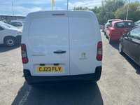 USED 2023 23 PEUGEOT PARTNER White 1.5 BlueHDi Professional Premium+ van, 46,550 miles, Euro 6, 6-Speed manual, 8in touchscreen, CarPlay/Android Auto, Cruise, A/C. Plus VAT @ 20%! This 2023 Peugeot Partner van is a superb example, having had only one owner from new. It is a 1.5 BlueHDi 1000 Professional Premium + Standard Panel Van SWB Euro 6 (s/s) 5dr, powered by an efficient 1.5 litre diesel engine delivering 102 bhp. This model comes with a 3 month warranty for your peace of mind. Inside, you'll find an 8in capacitive colour touchscreen with Connect DAB Radio, Bluetooth handsfree, and a USB socket, along with Apple CarPlay and Android Auto for seamless smartphone integ