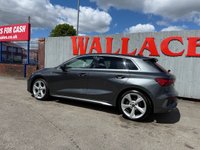 USED 2022 22 AUDI A3 1.5 TFSI 35 S line Sportback 5dr Petrol S Tronic Euro 6 (s/s) (150 ps) Full History, Automatic, S-Line